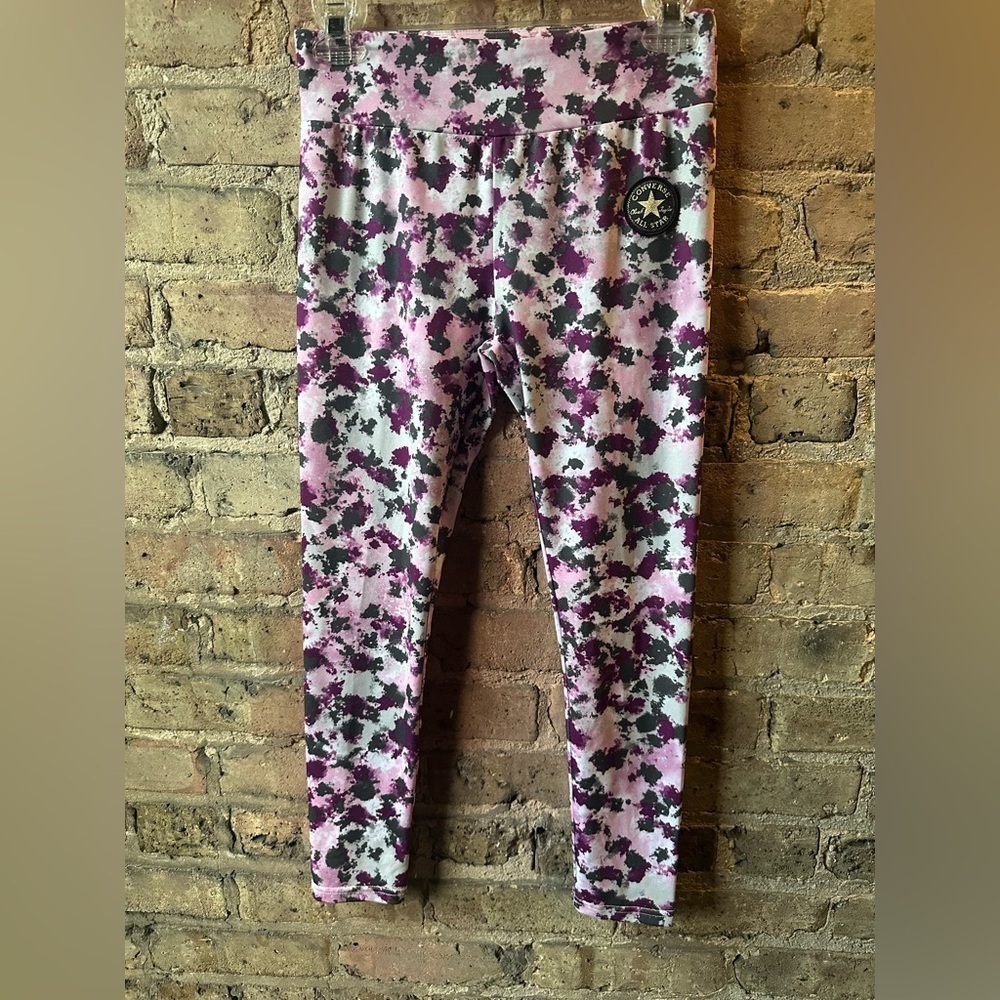Converse Kids Leggings in Pink and Black Floral
